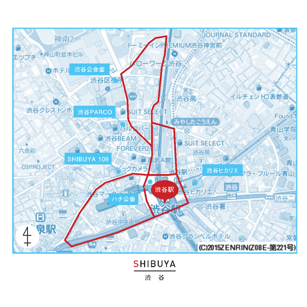 広告車両が走ると効果がある渋谷原宿ルート